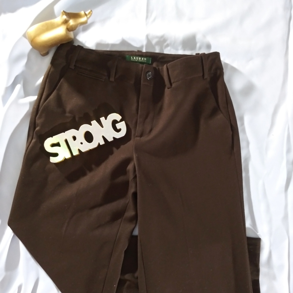 4/25 Lauren by Ralph Lauren sz 4 brown/flare (D4)